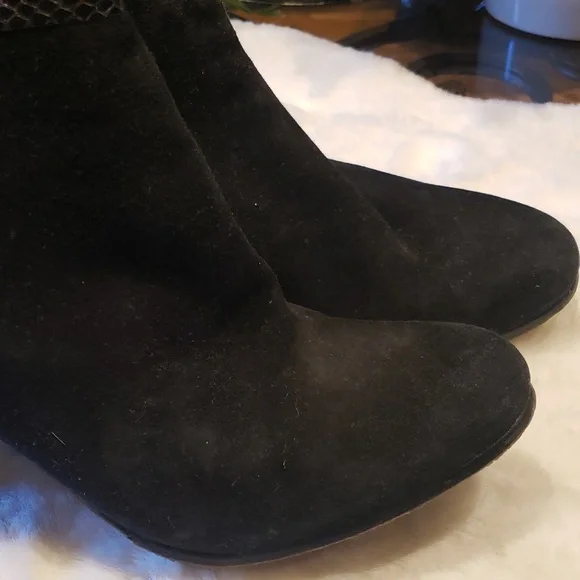 Sam Edelman 10 black sway with leather heels ankle shoes - Picture 5 of 7